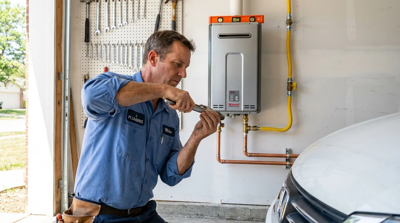 Tankless water heater installation by a Johns Plumbing LLC plumber in Del Norte